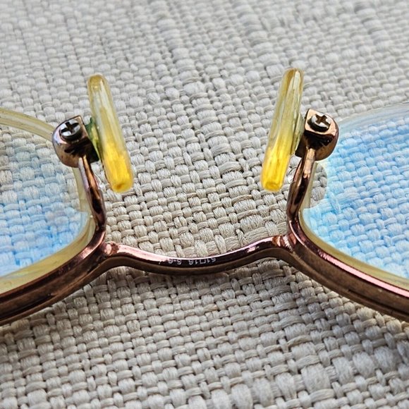 Nine West Vintage Eyeglasses Frame Half Rim Ladies Glasses Bronze Tone 51[]15 main image 6
